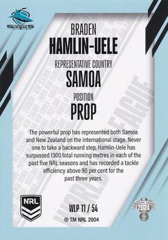 2024 NRL Traders Titanium - World In League Parallel #WLP11 Braden Hamlin-Uele Back